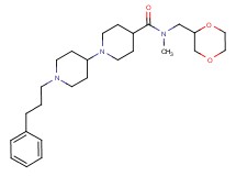 N-(1,4-dioxan-2-ylmethyl)-N-methyl-1'-(3-phenylpropyl)-1,4'-bipiperidine-4-carboxamide