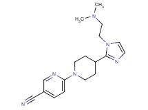 6-(4-{1-[2-(dimethylamino)ethyl]-1H-imidazol-2-yl}-1-piperidinyl)nicotinonitrile