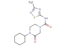 4-cyclohexyl-N-(3-methyl-1,2,4-thiadiazol-5-yl)-3-oxopiperazine-1-carboxamide