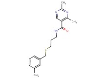 2,4-dimethyl-N-{3-[(3-methylbenzyl)thio]propyl}pyrimidine-5-carboxamide
