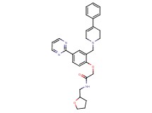 2-[2-[(4-phenyl-3,6-dihydro-1(2H)-pyridinyl)methyl]-4-(2-pyrimidinyl)phenoxy]-N-(tetrahydro-2-furanylmethyl)acetamide