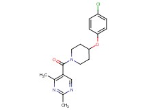 5-{[4-(4-chlorophenoxy)-1-piperidinyl]carbonyl}-2,4-dimethylpyrimidine