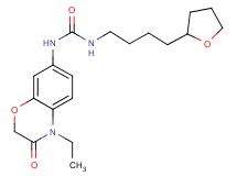 N-(4-ethyl-3-oxo-3,4-dihydro-2H-1,4-benzoxazin-7-yl)-N'-[4-(tetrahydrofuran-2-yl)butyl]urea