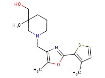 (3-methyl-1-{[5-methyl-2-(3-methyl-2-thienyl)-1,3-oxazol-4-yl]methyl}piperidin-3-yl)methanol