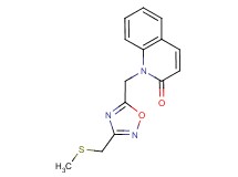 1-({3-[(methylthio)methyl]-1,2,4-oxadiazol-5-yl}methyl)quinolin-2(1H)-one