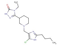 5-{1-[(2-butyl-5-chloro-1H-imidazol-4-yl)methyl]piperidin-3-yl}-4-ethyl-2,4-dihydro-3H-1,2,4-triazol-3-one