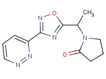 1-{1-[3-(3-pyridazinyl)-1,2,4-oxadiazol-5-yl]ethyl}-2-pyrrolidinone