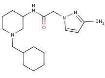 N-[1-(cyclohexylmethyl)-3-piperidinyl]-2-(3-methyl-1H-pyrazol-1-yl)acetamide