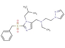 N-{[2-(benzylsulfonyl)-1-isobutyl-1H-imidazol-5-yl]methyl}-N-ethyl-2-(1H-pyrazol-1-yl)ethanamine