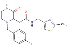 2-[1-(4-fluorobenzyl)-3-oxo-2-piperazinyl]-N-[(2-methyl-1,3-thiazol-4-yl)methyl]acetamide