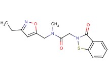 N-[(3-ethylisoxazol-5-yl)methyl]-N-methyl-2-(3-oxo-1,2-benzisothiazol-2(3H)-yl)acetamide