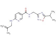 N-[(5-isopropyl-1,2,4-oxadiazol-3-yl)methyl]-6-[(2-methyl-2-propen-1-yl)amino]nicotinamide