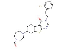 4-{3-[2-(2-fluorophenyl)ethyl]-4-oxo-3,4,5,6,7,8-hexahydro[1]benzothieno[2,3-d]pyrimidin-7-yl}-1,4-diazepane-1-carbaldehyde