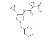 N~1~-[rel-(3R,4S)-1-(cyclohexylmethyl)-4-cyclopropyl-3-pyrrolidinyl]-1,1-cyclopropanedicarboxamide hydrochloride
