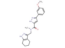 3-(3-methoxyphenyl)-N-methyl-N-(4,5,6,7-tetrahydro-1H-indazol-3-ylmethyl)-1H-pyrazole-5-carboxamide