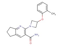 2-[3-(2-methylphenoxy)-1-azetidinyl]-6,7-dihydro-5H-cyclopenta[b]pyridine-3-carboxamide