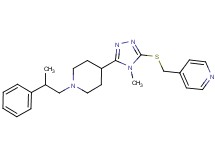 4-[({4-methyl-5-[1-(2-phenylpropyl)-4-piperidinyl]-4H-1,2,4-triazol-3-yl}thio)methyl]pyridine