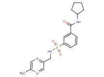 N-cyclopentyl-3-({[(5-methylpyrazin-2-yl)methyl]amino}sulfonyl)benzamide
