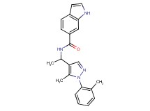 N-{1-[5-methyl-1-(2-methylphenyl)-1H-pyrazol-4-yl]ethyl}-1H-indole-6-carboxamide