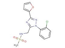 N-{[1-(2-chlorophenyl)-3-(2-furyl)-1H-1,2,4-triazol-5-yl]methyl}methanesulfonamide