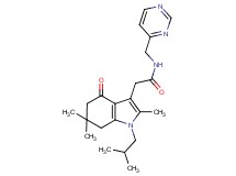 2-(1-isobutyl-2,6,6-trimethyl-4-oxo-4,5,6,7-tetrahydro-1H-indol-3-yl)-N-(4-pyrimidinylmethyl)acetamide