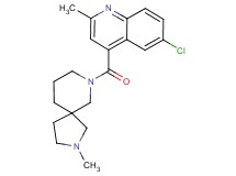 6-chloro-2-methyl-4-[(2-methyl-2,7-diazaspiro[4.5]dec-7-yl)carbonyl]quinoline