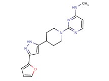 2-{4-[3-(2-furyl)-1H-pyrazol-5-yl]piperidin-1-yl}-N-methylpyrimidin-4-amine