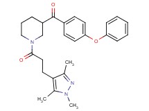 (4-phenoxyphenyl){1-[3-(1,3,5-trimethyl-1H-pyrazol-4-yl)propanoyl]-3-piperidinyl}methanone