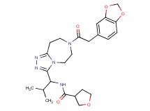 N-{1-[7-(1,3-benzodioxol-5-ylacetyl)-6,7,8,9-tetrahydro-5H-[1,2,4]triazolo[4,3-d][1,4]diazepin-3-yl]-2-methylpropyl}tetrahydro-3-furancarboxamide