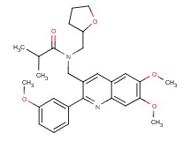 N-{[6,7-dimethoxy-2-(3-methoxyphenyl)-3-quinolinyl]methyl}-2-methyl-N-(tetrahydro-2-furanylmethyl)propanamide