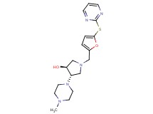 (3S*,4S*)-4-(4-methylpiperazin-1-yl)-1-{[5-(pyrimidin-2-ylthio)-2-furyl]methyl}pyrrolidin-3-ol