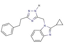 2-cyclopropyl-1-{[3-(2-phenylethyl)-1H-1,2,4-triazol-5-yl]methyl}-1H-benzimidazole
