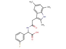 (3-fluorophenyl){[(2,5,7-trimethyl-1H-indol-3-yl)acetyl]amino}acetic acid