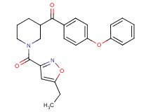 {1-[(5-ethyl-3-isoxazolyl)carbonyl]-3-piperidinyl}(4-phenoxyphenyl)methanone
