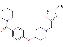 1-[(3-methyl-1,2,4-oxadiazol-5-yl)methyl]-4-[4-(piperidin-1-ylcarbonyl)phenoxy]piperidine