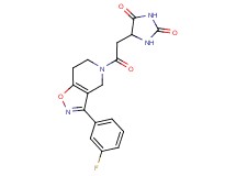 5-{2-[3-(3-fluorophenyl)-6,7-dihydroisoxazolo[4,5-c]pyridin-5(4H)-yl]-2-oxoethyl}imidazolidine-2,4-dione