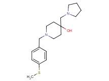 1-[4-(methylthio)benzyl]-4-(pyrrolidin-1-ylmethyl)piperidin-4-ol