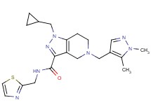 1-(cyclopropylmethyl)-5-[(1,5-dimethyl-1H-pyrazol-4-yl)methyl]-N-(1,3-thiazol-2-ylmethyl)-4,5,6,7-tetrahydro-1H-pyrazolo[4,3-c]pyridine-3-carboxamide