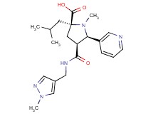 (2S*,4S*,5R*)-2-isobutyl-1-methyl-4-({[(1-methyl-1H-pyrazol-4-yl)methyl]amino}carbonyl)-5-pyridin-3-ylpyrrolidine-2-carboxylic acid