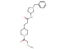 N-(1-benzyl-3-pyrrolidinyl)-3-{1-[(methylthio)acetyl]-4-piperidinyl}propanamide