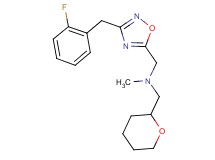 1-[3-(2-fluorobenzyl)-1,2,4-oxadiazol-5-yl]-N-methyl-N-(tetrahydro-2H-pyran-2-ylmethyl)methanamine