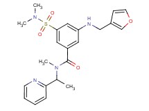 3-[(dimethylamino)sulfonyl]-5-[(3-furylmethyl)amino]-N-methyl-N-[1-(2-pyridinyl)ethyl]benzamide
