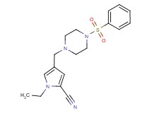 1-ethyl-4-{[4-(phenylsulfonyl)-1-piperazinyl]methyl}-1H-pyrrole-2-carbonitrile