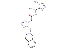2-[5-(3,4-dihydroisoquinolin-2(1H)-ylmethyl)-1H-tetrazol-1-yl]-N-[1-(4-methyl-4H-1,2,4-triazol-3-yl)ethyl]acetamide