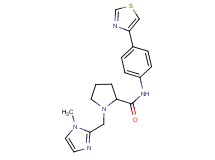 1-[(1-methyl-1H-imidazol-2-yl)methyl]-N-[4-(1,3-thiazol-4-yl)phenyl]prolinamide