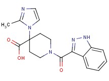 1-(1H-indazol-3-ylcarbonyl)-4-(2-methyl-1H-imidazol-1-yl)piperidine-4-carboxylic acid