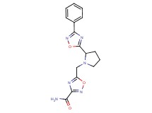 5-{[2-(3-phenyl-1,2,4-oxadiazol-5-yl)-1-pyrrolidinyl]methyl}-1,2,4-oxadiazole-3-carboxamide