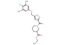 ethyl 1-({5-[(4-chloro-3,5-dimethylphenoxy)methyl]-3-isoxazolyl}carbonyl)-3-piperidinecarboxylate