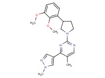 2-[3-(2,3-dimethoxyphenyl)pyrrolidin-1-yl]-5-methyl-4-(1-methyl-1H-pyrazol-4-yl)pyrimidine