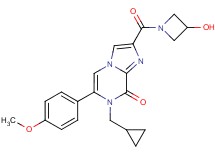 7-(cyclopropylmethyl)-2-[(3-hydroxyazetidin-1-yl)carbonyl]-6-(4-methoxyphenyl)imidazo[1,2-a]pyrazin-8(7H)-one